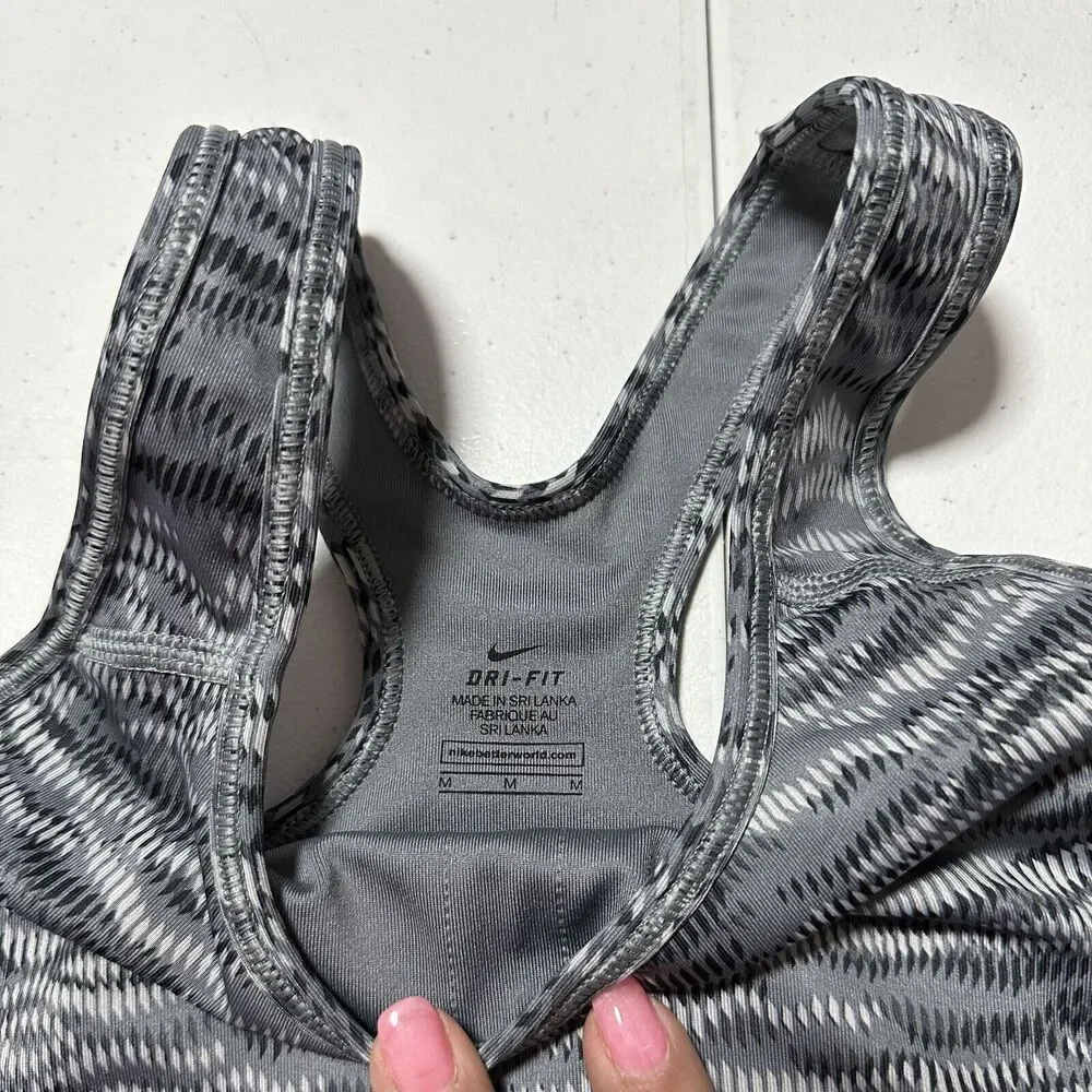 Nike Pro Women Classic Sports Bra Dri Fit Top Racerback Workout Gym Size Medium